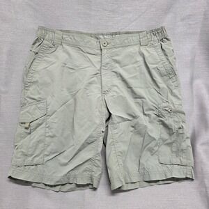 Field & Stream Mens Cargo Shorts Size Large 36-38 Gray Nylon Ripstop Hiking Fish